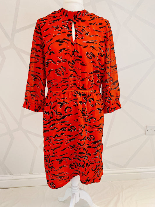 Sosander tiger print dress size 12